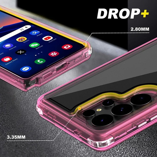Funda Para Honor Uso Rudo 3 En 1 Grado Militar Antigolpes Rosa Honor X9b/magic 6 Lite