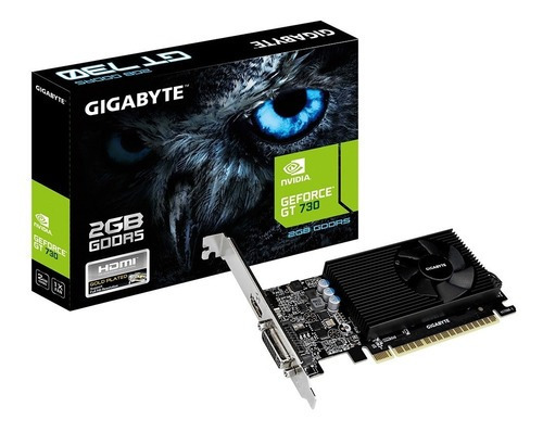 Placa de video Nvidia Gigabyte  GeForce 700 Series GT 730 GV-N730D5-2GL 2GB