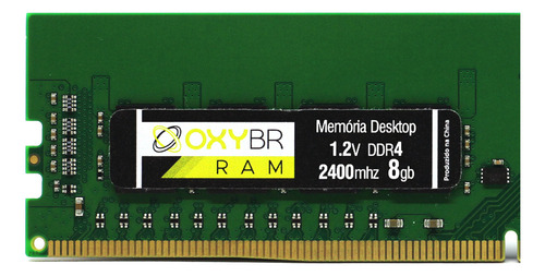 Memória Ram Oxybr Ddr4 8gb 2400mhz cor verde