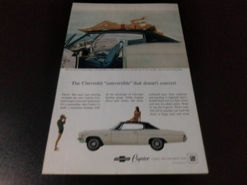 (pa509) Publicidad Clipping Chevrolet Caprice * 1966