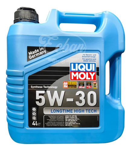 Aceite Liqui Moly 5w30 Longtime High Tech 4 Litros // Ecban