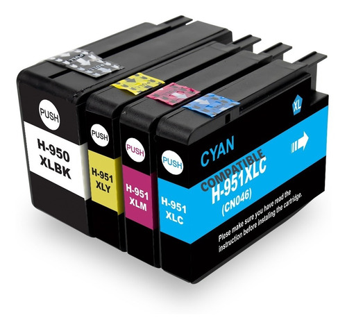 Imagen 2 de 2 de Cartucho Compatible Generico 950xl 951xl Officejet 8100 8600