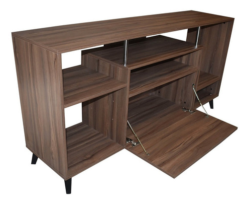 Bufetera Hogare, Credenza, Mueble Recibidor Minimalista, Bg Color Parota
