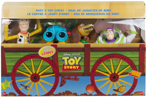 Disney Pixar Toy Story Baú De Brinquedos Do Andy C 4 Bonecos