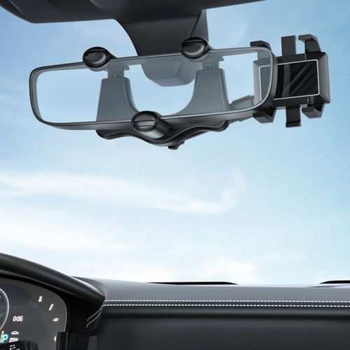 Imagen 2 de 10 de Soporte Celular Articulado Agarre Firme Retrovisor 360° M®