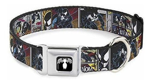 Collar De Perros Seatbelt Buckle Venom Comic Book Yg51b