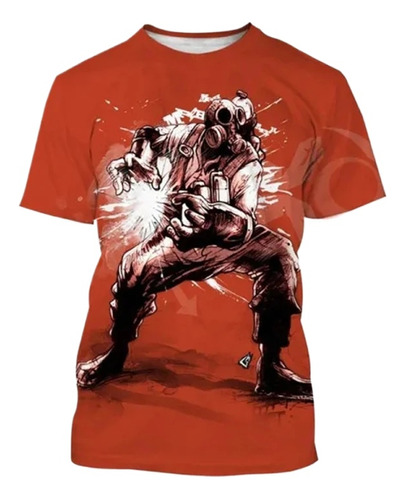 Camiseta Informal Estampada 3d Team Fortress 2