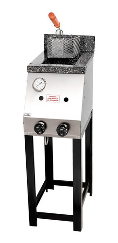 Imagen 1 de 6 de Freidora Industrial A Gas Tecnocalor 10 Lts Acero Y Enlozada