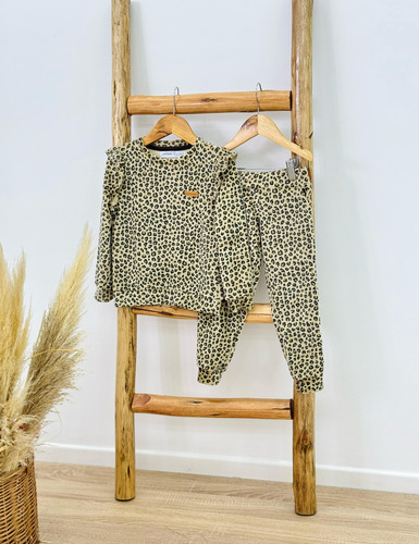 Conjunto Plush Cartagena Bebe Niña Animal Print 6-9 M