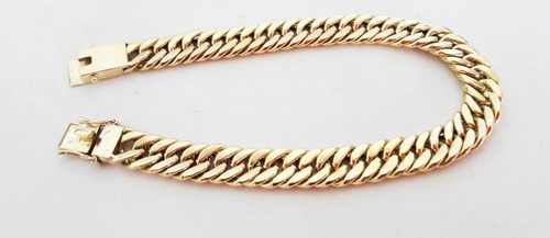 Pulseira Elos Duplos 60 Gramas 10mm Ouro 18k 750 Maciço