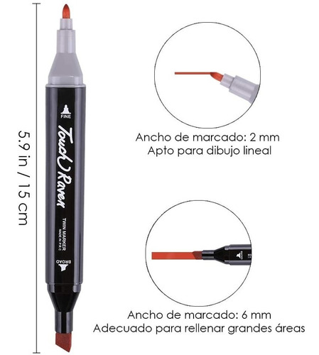 Kit De Marcadores De 48 Colores Y 7 Estilos