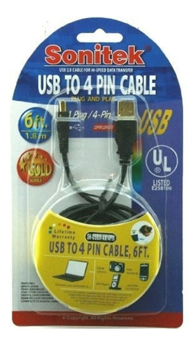 Cable Usb A 4 Pines Marca Sonitek.