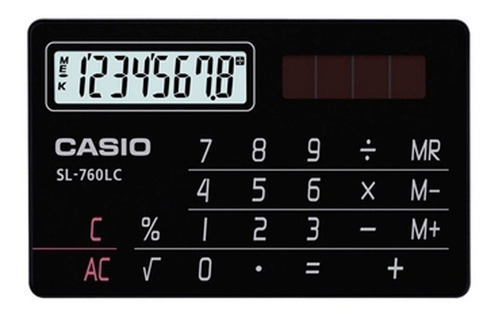 Calculadora De Bolsillo Mini Casio Sl-760lc Bk Tienda