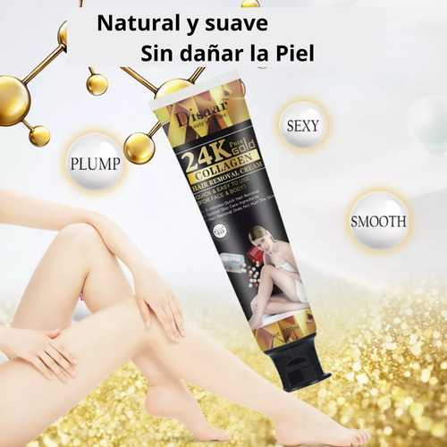Crema Depilatoria Disaar 24k Gold Y Colageno 100ml