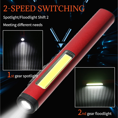 Linterna Led Portátil Cob Linterna Lateral De Aleación De Al