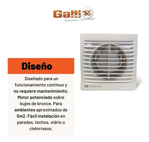 Imagen 7 de 10 de Extractor De Aire Baño 4(10 Cm) Motor Potenciado Buje Bronce