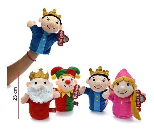 Peluche Titere De Mano 23 Cm Rey Principe Princesa De Cuento