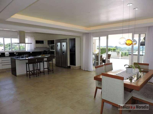 Casa Em Condomínio Moderna Com 843 M² 04 Suítes Gourmet Com Piscina Na Granja Viana - Ca0883