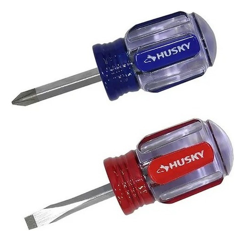 Juego Destornilladores Cortos Husky (plano+philips)
