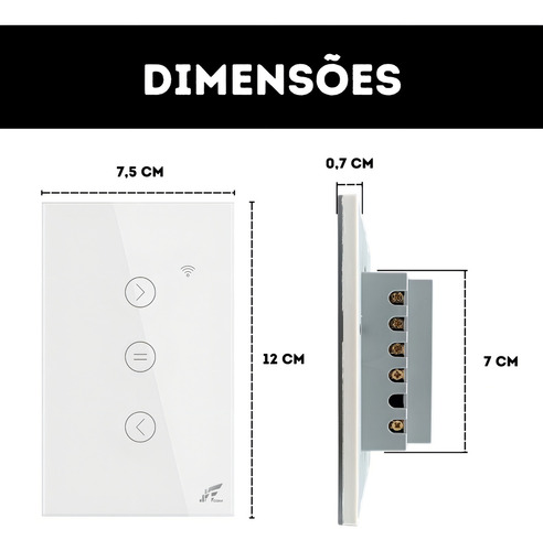 Persiana inteligente con interruptor táctil, WiFi, cortina inteligente