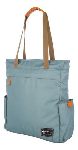 Sac De Voyage Vintage Eddie Bauer - Toile Convertible Bleu/marron - 90s - Dimensions 28 X 19 X 12 Pouces