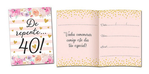 Convite De Repente 40 Junco 8und