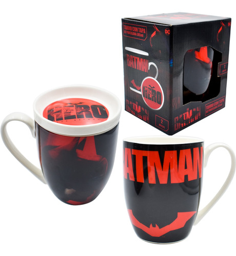 Taza Café Batman Porcelana 385ml Original Colección Dc Comic