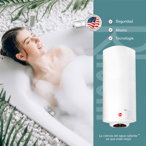 Calentador De Acumulación Eléctrico 120 Litros 110v Rheem Color Blanco