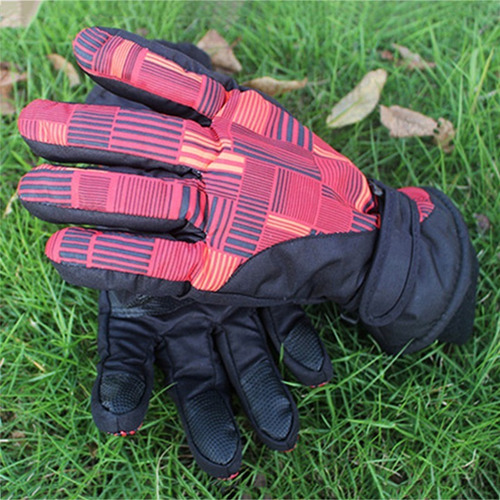 Guantes Termicos Impermeables Cubre Muñeca Rojo Celeste Frio