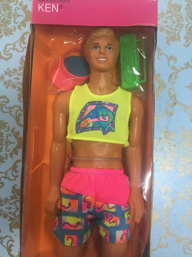 Barbie Ken Hawaiian Fun Praia Beach Antigo 80 90 1990 Loiro