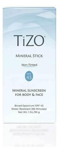 Tizo Mineral Stick Spf 45 | Sin Tinte | Resistente Al Agua (