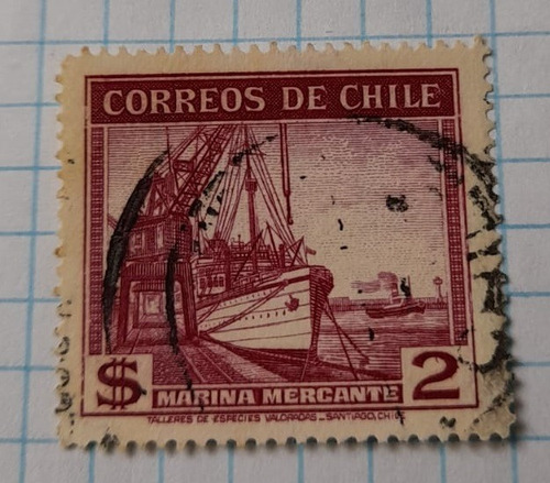 Sello Postal - Chile - Personajes 1938