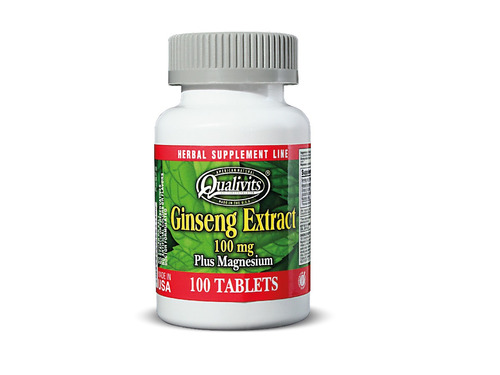 Ginseng Extract 100mg Qualivits 100 Tabletas