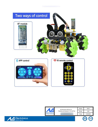 Kit De Robot Coche Inteligente Mecanum Para Arduino