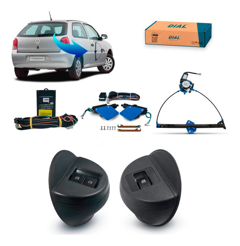 Kit De Vidro Eletrico Gol G4 2 Portas Sensorizado E Trava