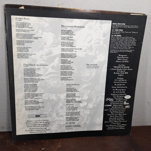 Imagem 3 de 8 de Vinil Lp Sepultura Arise Com Encarte Bom Estado
