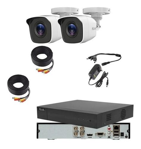 Kit Circuito Cerrado Hikvision 2 Camaras 1080p 2 Mp