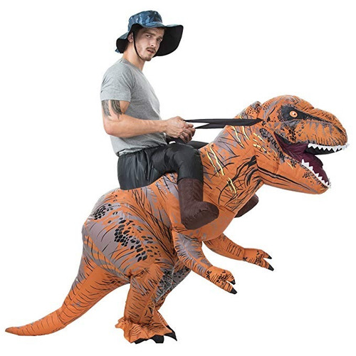 Disfraz Inflable Montando Un T- Rex Halloween Boboo