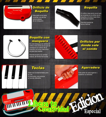 Melodica Con 32 Teclas Y 2 Octavas Los Colores Son A Elegir