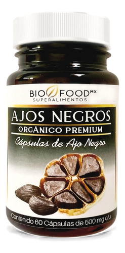 Ajo Negro 60 Cápsulas 550mg Biofood Sin Sabor Premium