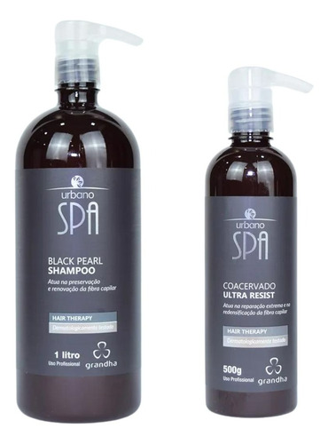 Kit Spa Black Shampoo 1l + Coacervado Ultra Resist 500ml