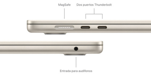 MacBook Air M3 15" blanco estelar 16GB de Ram - 512GB SSD - Apple Chip M3 - Distribuidor Autorizado