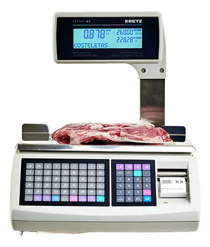 Balanza Comercial Digital Kretz 30kg Wifi Impresora Calidad Color Gris