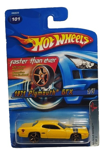 Hot Wheels 1971  Plymouth Gtx  #101  Ed-2005 Faster Usa M-18