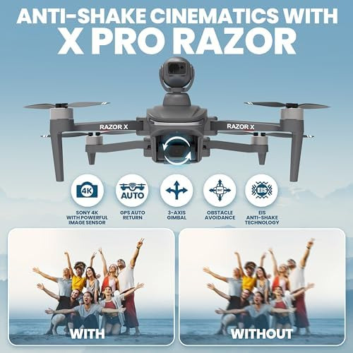 Razor X Pro Falcon 4k Drone Con Cámara Para Adultos 3 Ejes