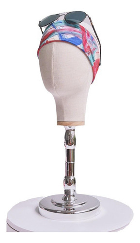 Soporte Para Cabeza De Peluca, Modelo De Base Beige W Argent