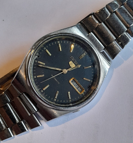 Seiko 5 Automatic 7009 3101 Cuadrante Negro 36 Mm Doble Cal.