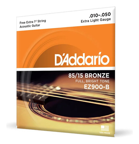 Encordoamento Cordas Violão Aço Daddario Ez900 B 010-050