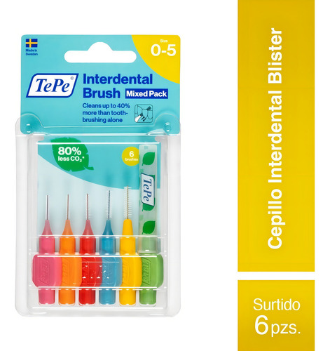 Cepillo Interdental Tepe #0 Al #5 - 6 Piezas