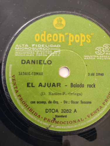 Vinilo Single De Danielo - El Ajuar ( P11